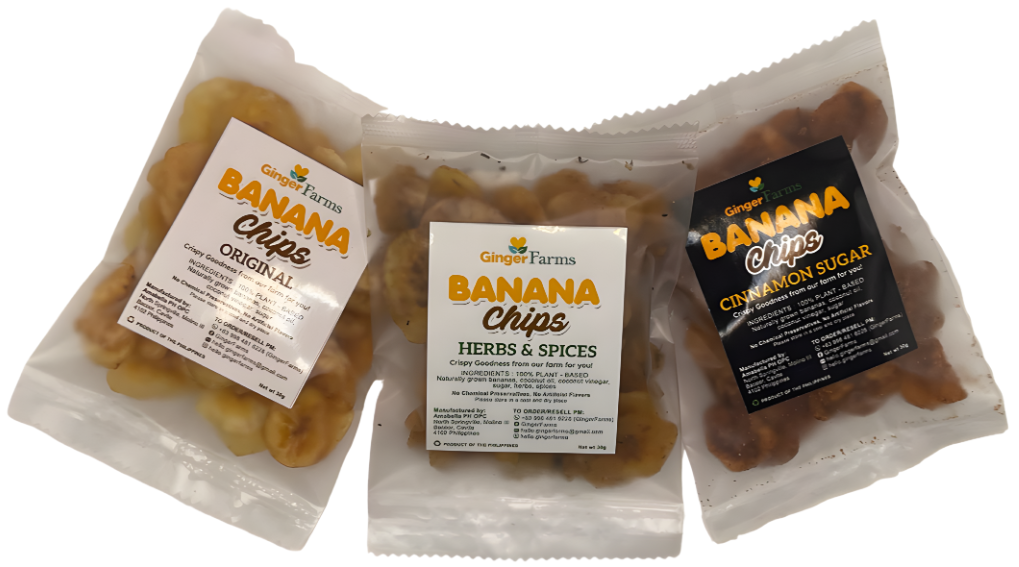 Banana Chips (30g) - Original, Herbs & Spices, Cinnamon Sugar